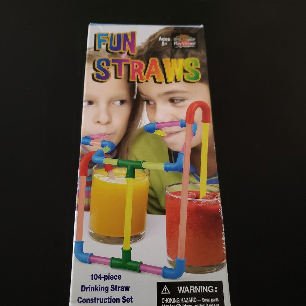 FUN Straws -104 piece drinking straw set